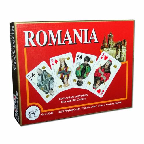 Carti de joc Romania, produse de Piatnik, 2 pachete de carti in cutie de lux - BONUS